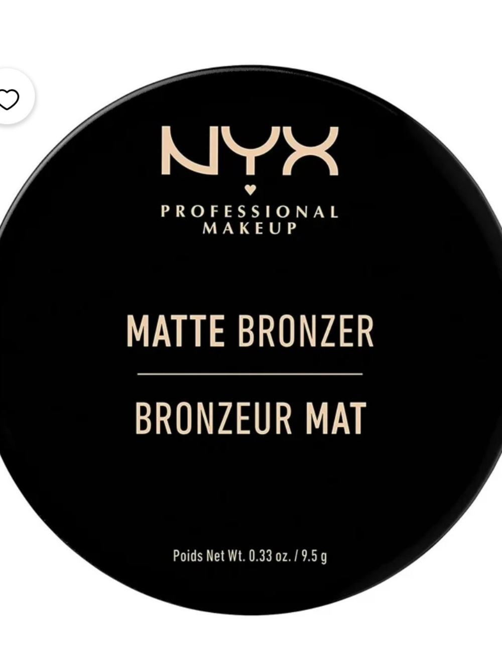 NYX Matte Bronzer - Deep Tan (Black Compact)